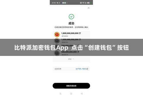 比特派加密钱包App 点击“创建钱包”按钮