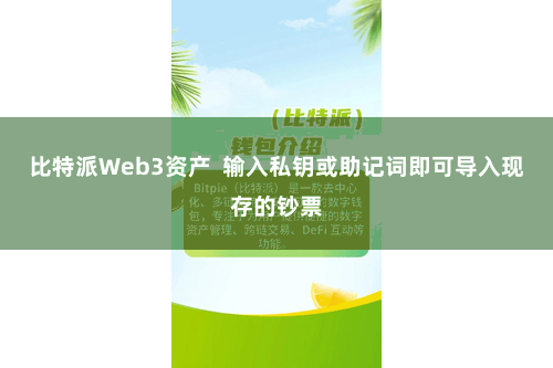 比特派Web3资产  输入私钥或助记词即可导入现存的钞票