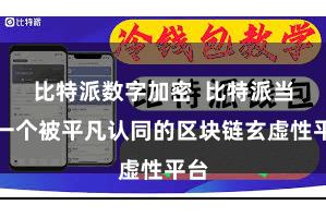 比特派数字加密  比特派当作一个被平凡认同的区块链玄虚性平台