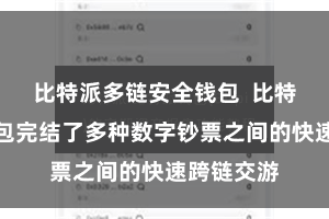 比特派多链安全钱包  比特派跨链钱包完结了多种数字钞票之间的快速跨链交游